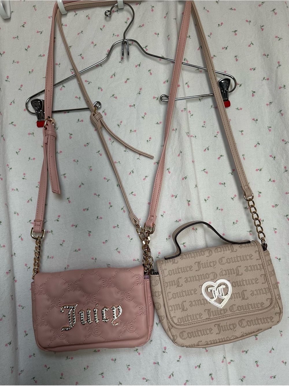 Bundle(2) Juicy Couture Pink and Beige Crossbody